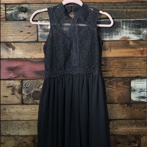 XS grey lacy target dress
